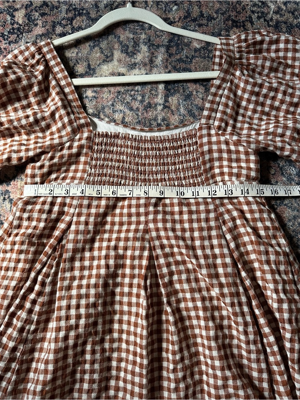 By Together Gingham Mini Flutter Sleeve Dress - Picture 5 of 6